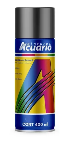 [ESMALTE ACRILICO EN AEROSOL GRIS ACERO] AEROSOL ACUARIO GRIS ACERO 400ML