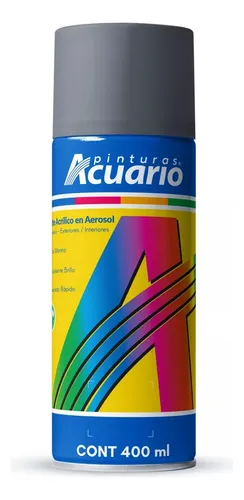 [ESMALTE ACRILICO EN AEROSOL GRIS ] AEROSOL ACUARIO GRIS ACERO 400ML