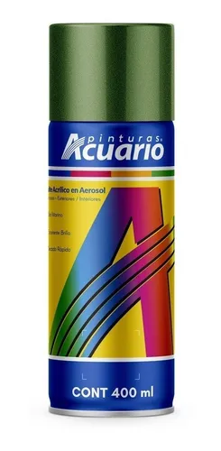 [ESMALTE ACRILICO EN AEROSOL VERDE METALICO] AEROSOL ACUARIO VERDE METALICO 400ML