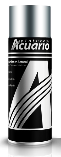 [ESMALTE ACRILICO EN AEROSOL PLATINO NIQUELADO] AEROSOL ACUARIO PLATINO NIQUELADO 400ML