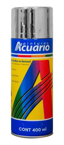 [ESMALTE ACRILICO EN AEROSOL TIPO CROMO NIQUELADO] AEROSOL ACUARIO TIPO CROMO NIQUELADO 400ML