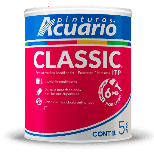 [VA400CREMA] CLASSIC PINTURA VINIL ACRILICA CREMA 1L
