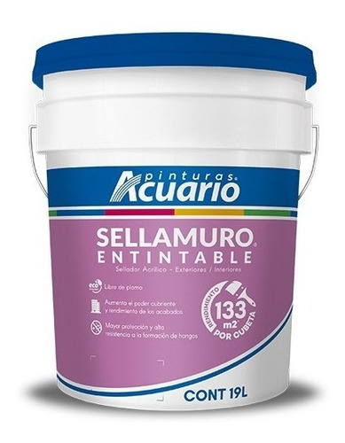 [SA90608BLANCO19L] SELLADOR ENTINTABLE ACRILICO BLANCO 19L