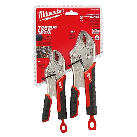 [108-12-09-024] Conjunto de Pinzas de Presión de Punta Curva TORQUE LOCK de 2 Piezas